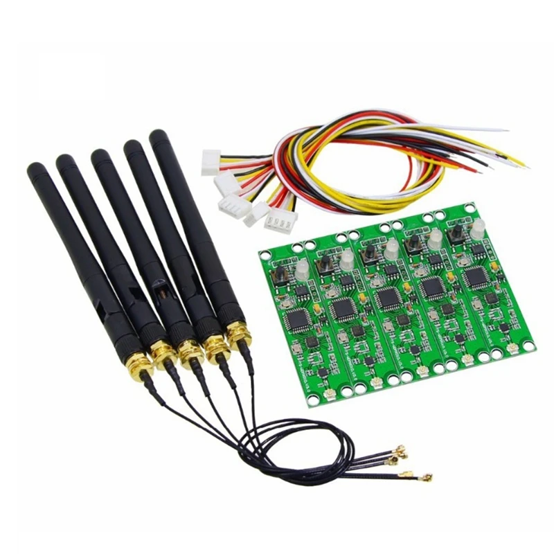 5Pcs 2.4Ghz Wireless DMX 512 Transmitter Receiver PCB 2 In 1 Module Wireless PCB Board With Antenna For DMX Stage Light