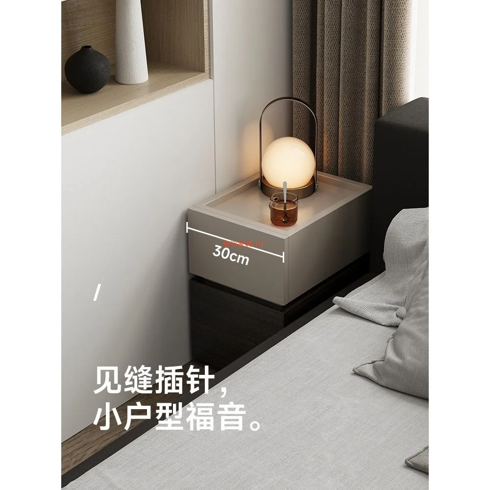 Bedside table simple modern bedroom household small apartment mini narrow cabinet light luxury