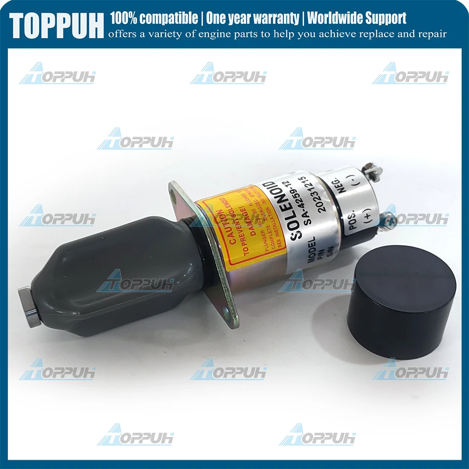 

SA-4259-12 12V NEW Fuel Stop Solenoid Valve 1751-12A6U1B1S5 31-0202 For Kubota 3A 2 terminals