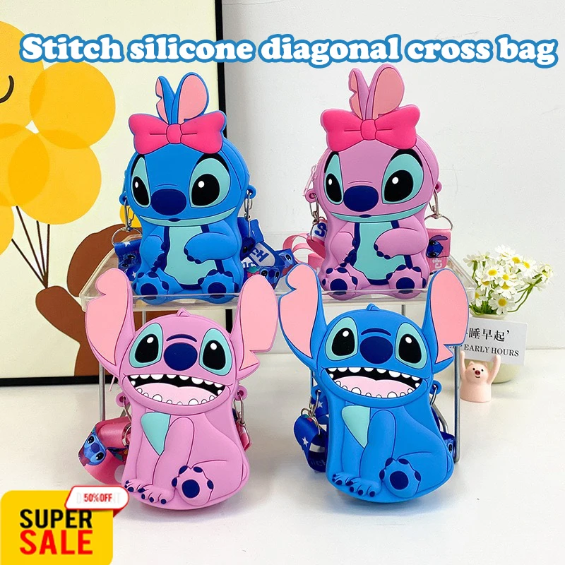 غرزة لطيف حقيبة كروس صغيرة ثلاثية الأبعاد حافظة للبطاقات الصغيرة مقاوم للماء حقيبة تخزين صغيرة مادة السيليكون حقيبة سفر محمولة هدية الكريسماس