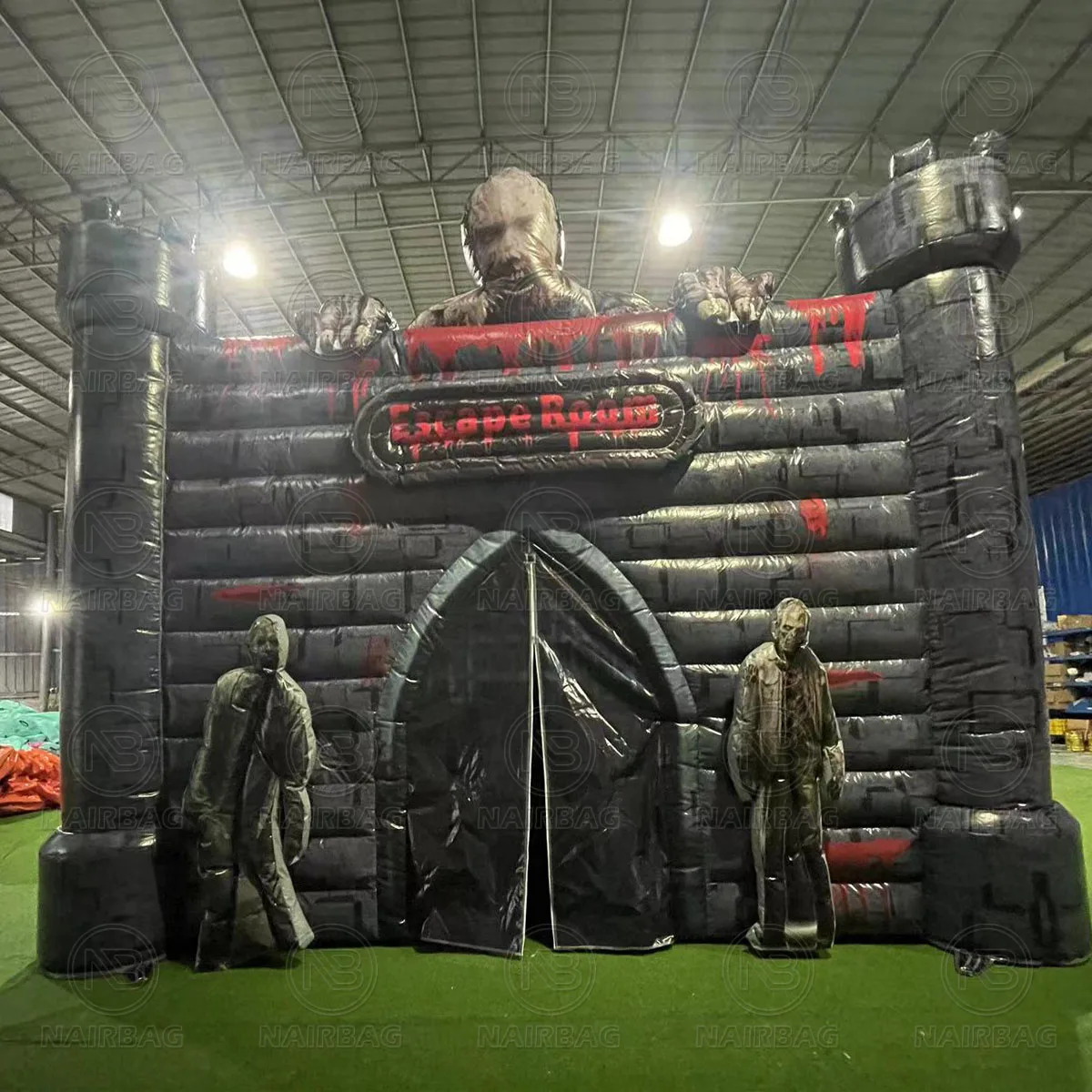 Maison hantée gonflable, tente aérienne pour Halloween, maison hantée pour jeu d'événements d'Halloween