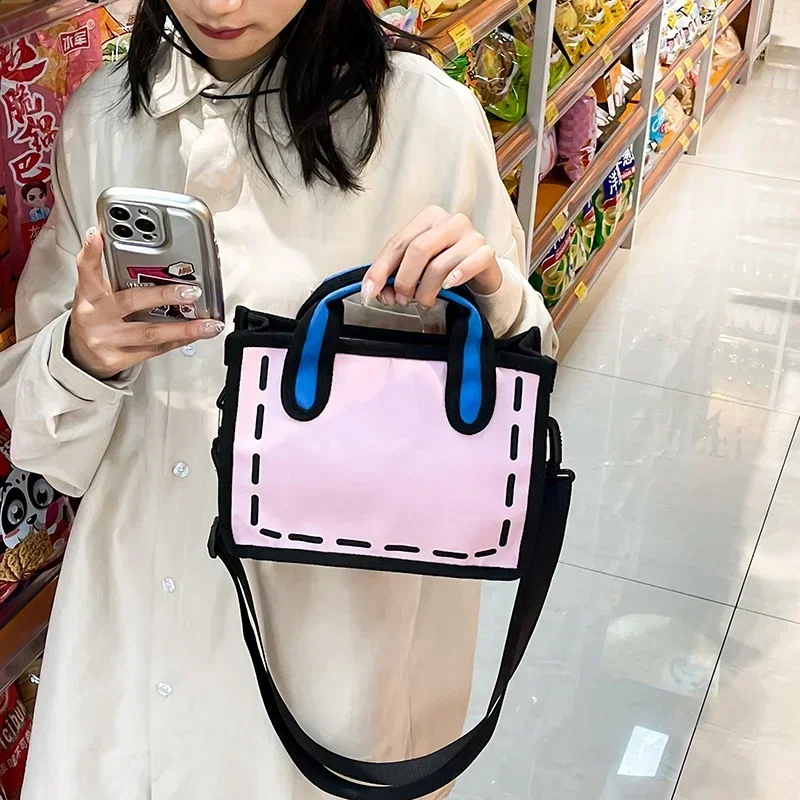 

Cartoon Women's Shoulder Bag 2024 New Fashion Women's Bag Personalized Girl Versatile Crossbody Bag Women's Casual Handbag