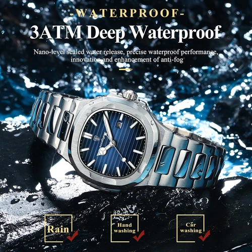 Imagen 2 del producto POEDAGAR, nuevo reloj de acero inoxidable resistente al agua con calendario luminoso para mujer, reloj de cuarzo elegante de negocios a la moda para ocio