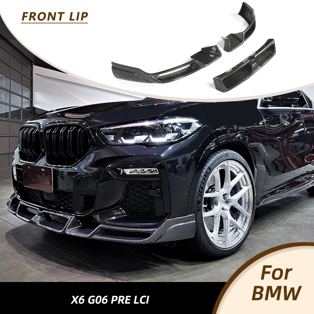 

Car Front Lip for BMW X6 G06 2019-2022 Car Front Bumper Lip Racing Body Kits Trims Protection Splitters Spoiler Carbon Fiber