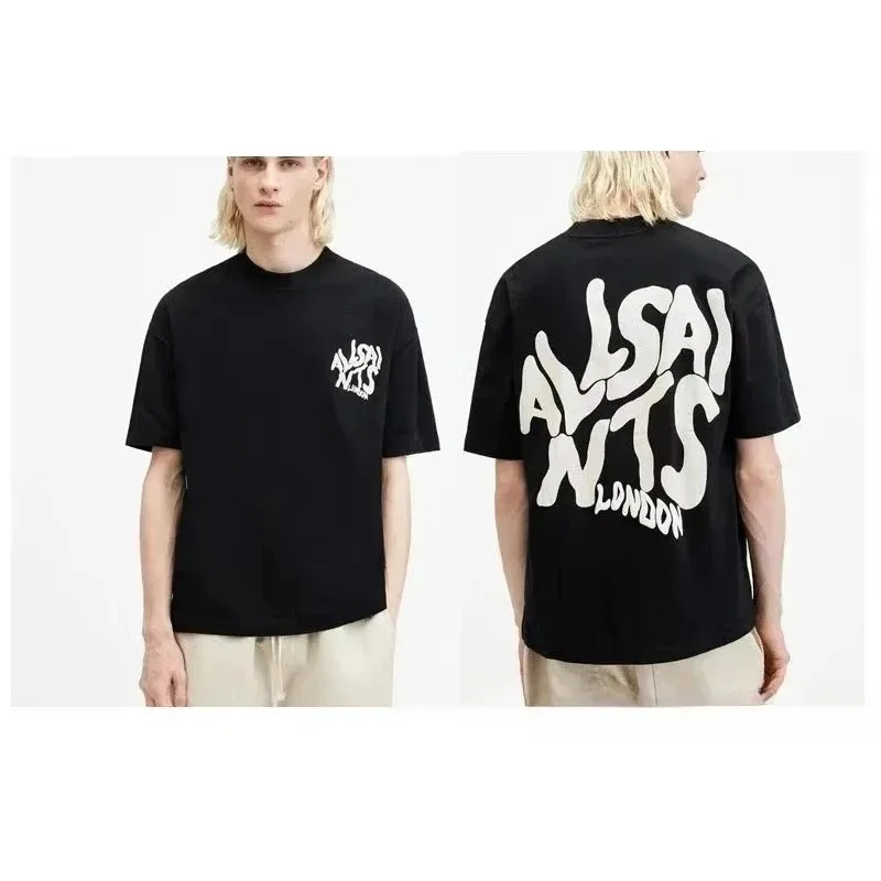 2027  Vintage Y2K London Letter Logo Graphic Tee Unisex Men Women Front Back Streetwear Art Short Sleeve T-shirt