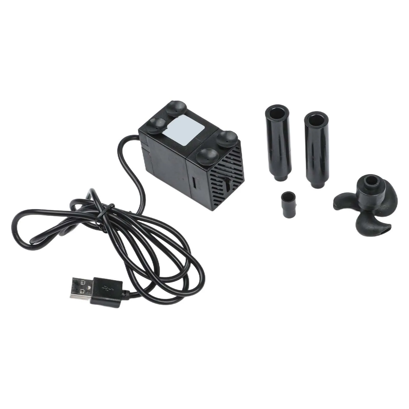 Aquarium Oxygenator Submersible Pump Adjustable Flow Regulation USB DC5V Power ABS Construction For Tabletop Fountain