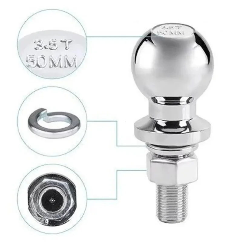 【Price Drop !!】M22 50Mm 3.5T Tow Ball Hitch Mount Tow Ball Head Coupling For Trailer RV Caravan Parts