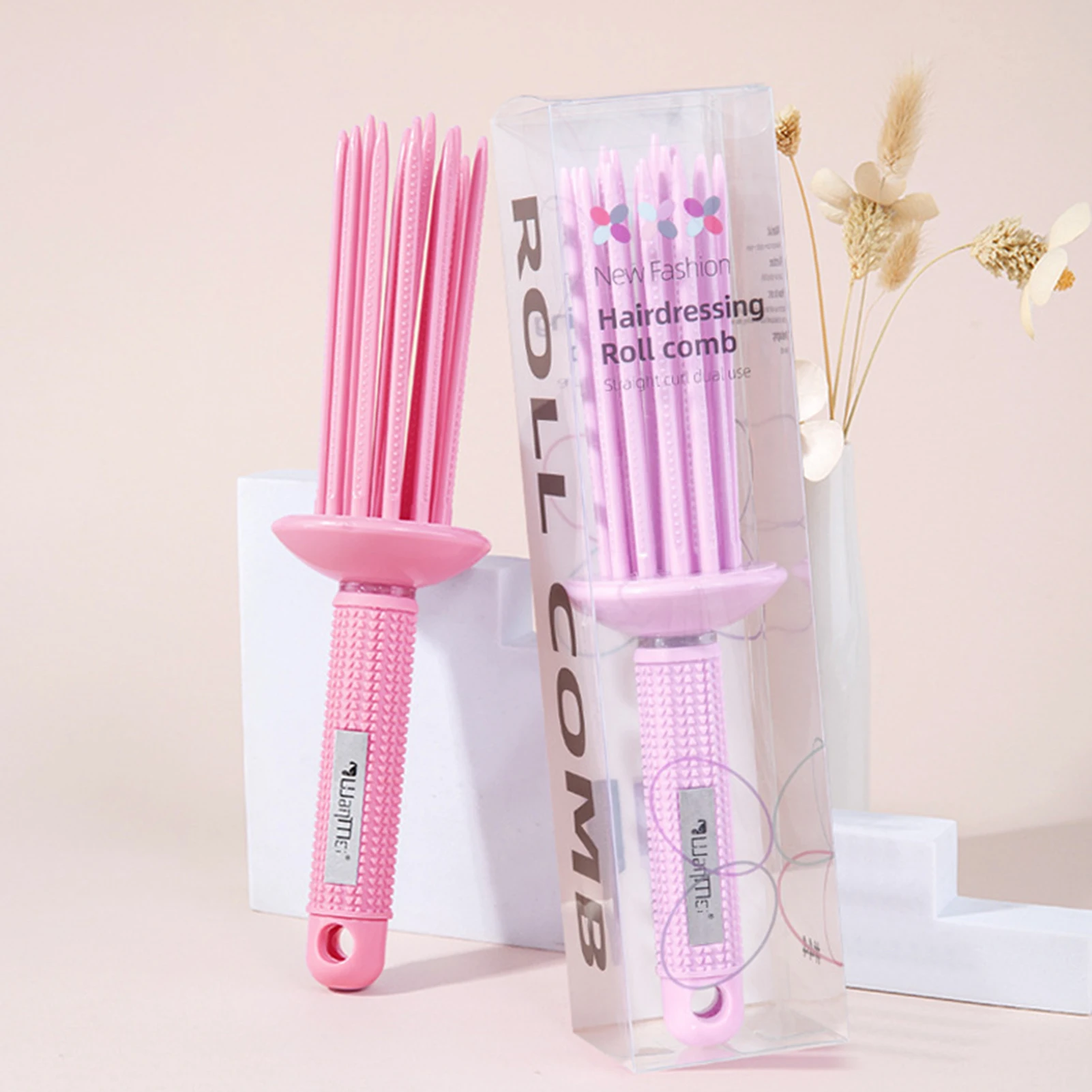 مشط تصفيف الشعر في صالونات التجميل، مشط شعر مجعد رقيق للرجال والنساء، إكسسوارات شعر على شكل جمجمة عالية، أمشاط تصفيف الشعر