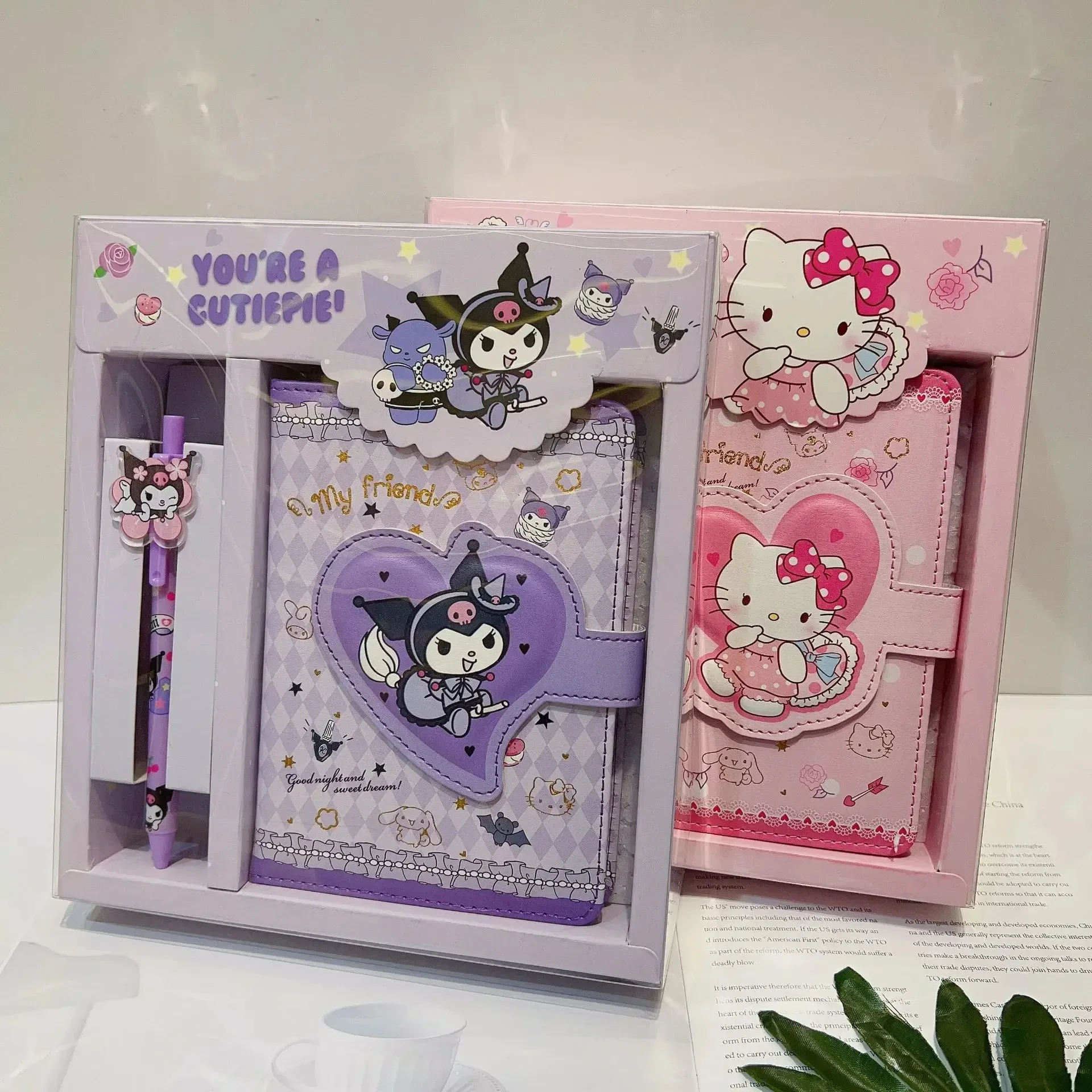 

Sanrio блокнот гелевые ручки Hello Kitty Kuromi Cinnamoroll блокнот ежедневный Еженедельный ежедневник планировщик канцелярские принадлежности офисные и школьные принадлежности