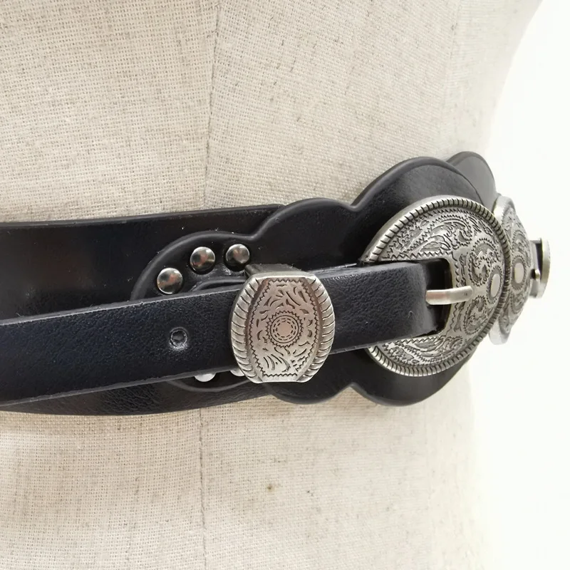 Medieval L Renaissance Metal Leather Waist Belt Costume Accessory For Women Viking Knight Pirate Cosplay Waistband Buckle Girdle