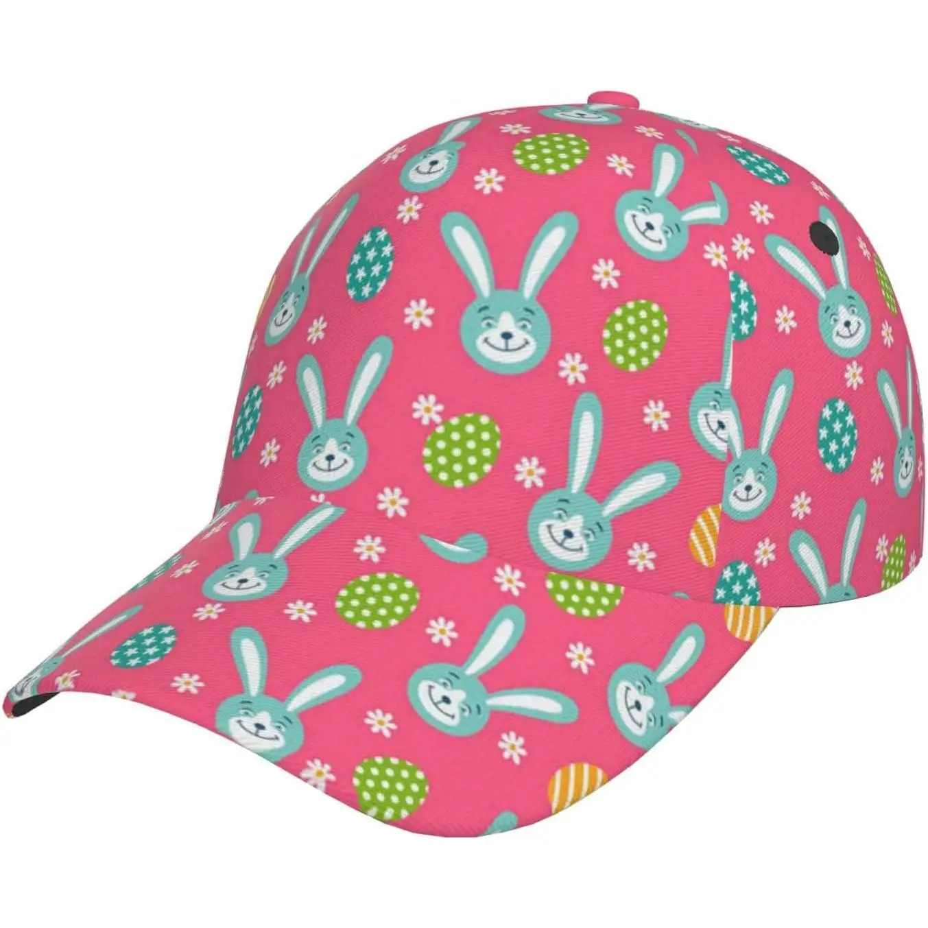 

Милая забавная бейсболка с пасхальным кроликом и пасхальными яйцами для мужчин и женщин, регулируемая, на пуговицах, для праздничного пасхального сезона