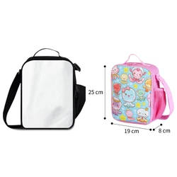 Sublimation Blank Print Students Kids 25*19*8 Backpack for Girls Boys School Bags Set For Adult Black/Pink