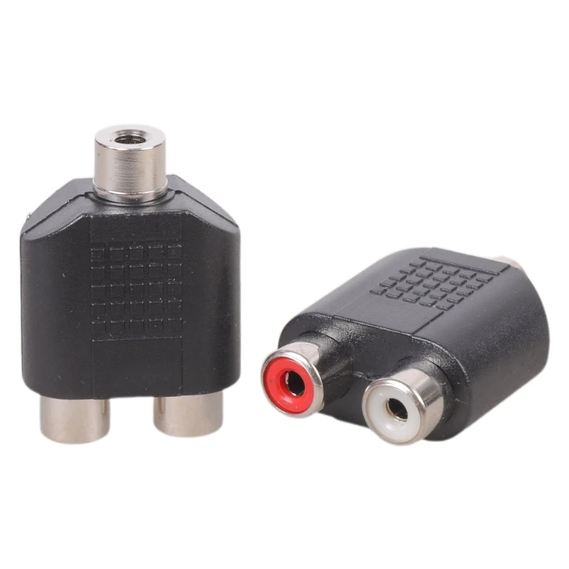 3.5mm Audio Stereo Jack Female To 2 RCA Male /3.5mm Male To 2-RCA Female /3.5mm Female To 2-RCA Fe Connector Adapter