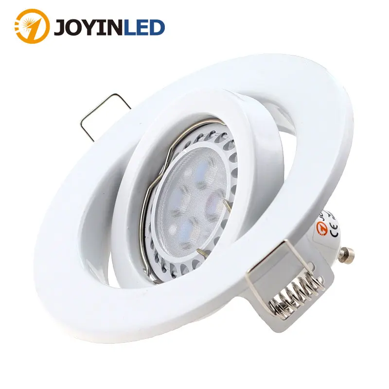 

CE RoHs White Round LED Bulbs Fixture Ceiling Bulb Lamp Frame Recessed LED Spot light Frame GU10 MR16 Led Downlight Fittings