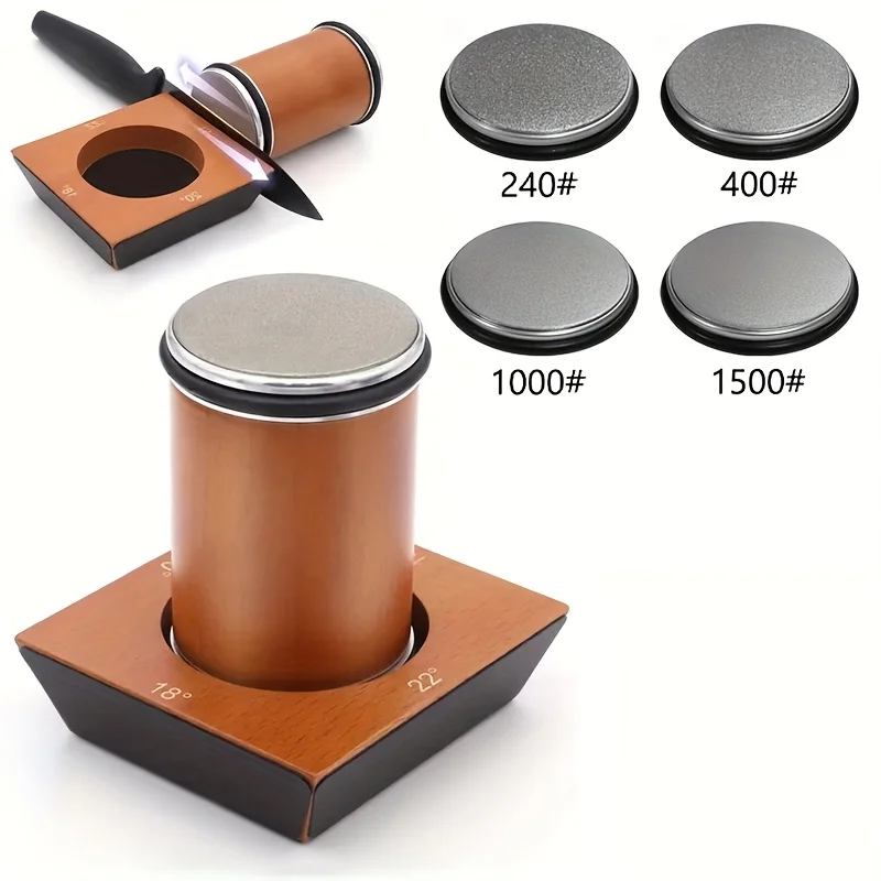 4 Angles Rolling Knife Sharpener Kit For Straight Edge Roller Knife Sharpening With Industry Diamonds Whetstone Chef Knife Set