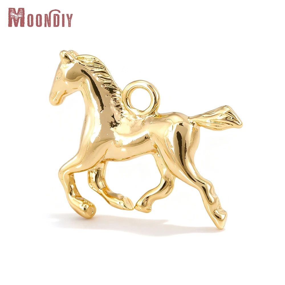 

4 шт. 14,5x19 мм 18 К золотого цвета, латунные подвески в виде лошади, подвески, высокое качество, ожерелье «сделай сам», серьги, ювелирные аксессуары, принадлежности для изготовления