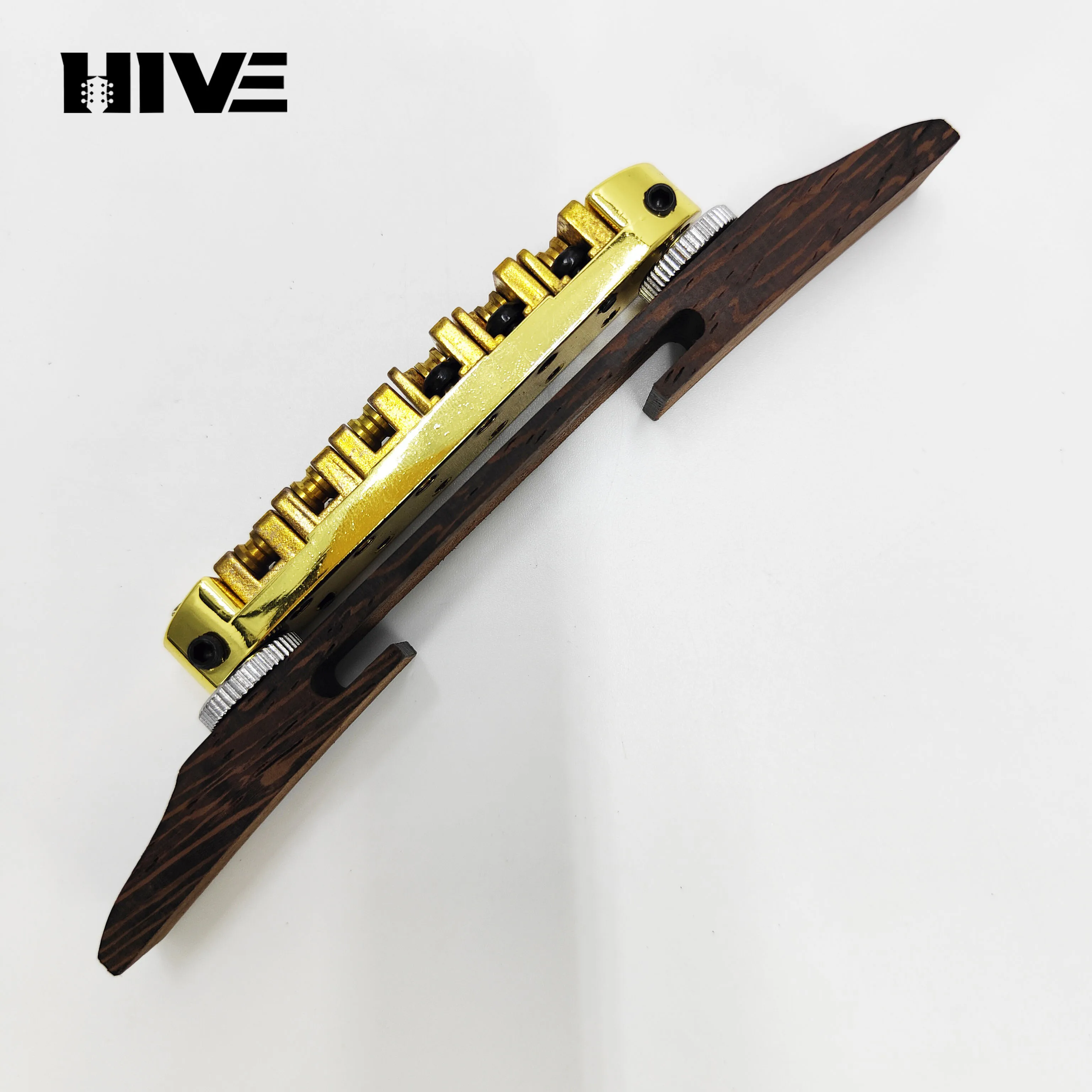 High End Rosewood Jazz Electric Guitar Bridge Set Bottom Code Ball Shape Jazz Bridge Guitar Accessories