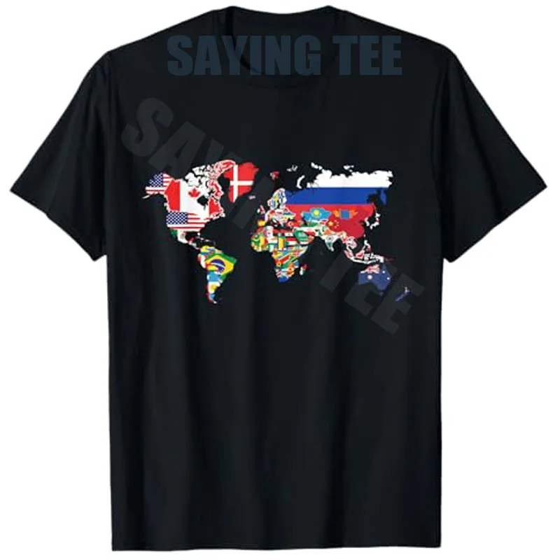 Länder der Welt, 287 Flaggen, internationale Flagge, Herz-T-Shirt, Y2k-Reisegrafik, ästhetische Kleidung, lustiges Geographie-T-Shirt über die Welt – Detail 9