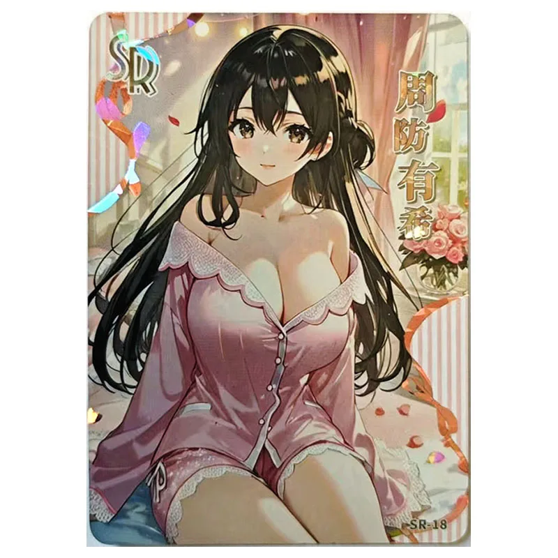 애니메이션 여신 이야기 희귀 SR 수집가 카드 엘리자 에밀리아 엘렌 조 스파클 바바라 토키사키 쿠루미 소년을위한 장난감 생일 선물