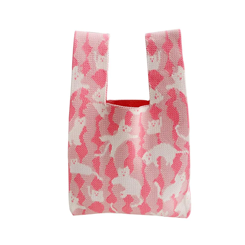 GlaBag-Sac tissé de grande capacité pour femme, sac à main, chat mignon, unique initié, mode