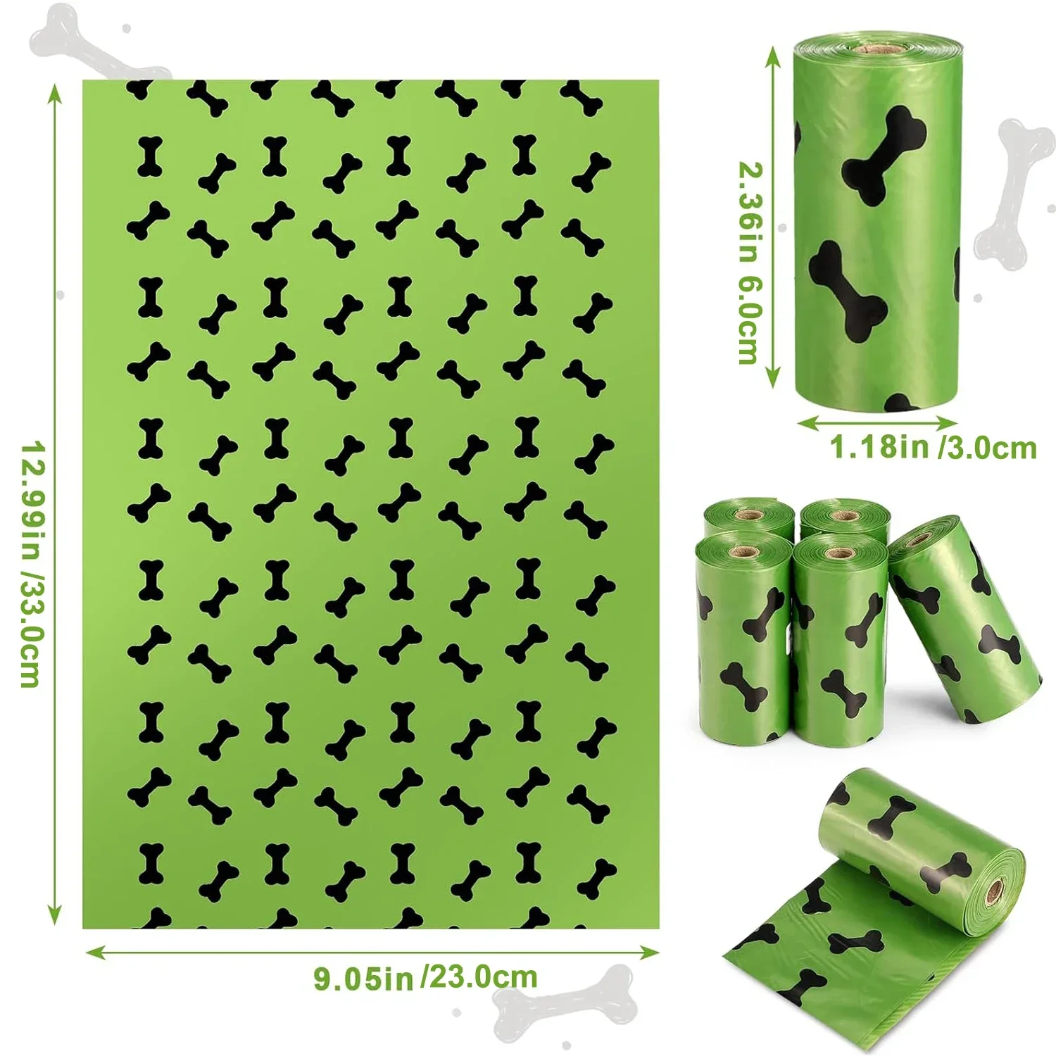 Dog Poop Bags Durable and Leakproof Extra Thick Waste Bag Refill Rolls For Dogs Biodegradable Dog Waste Bags with Dispenser