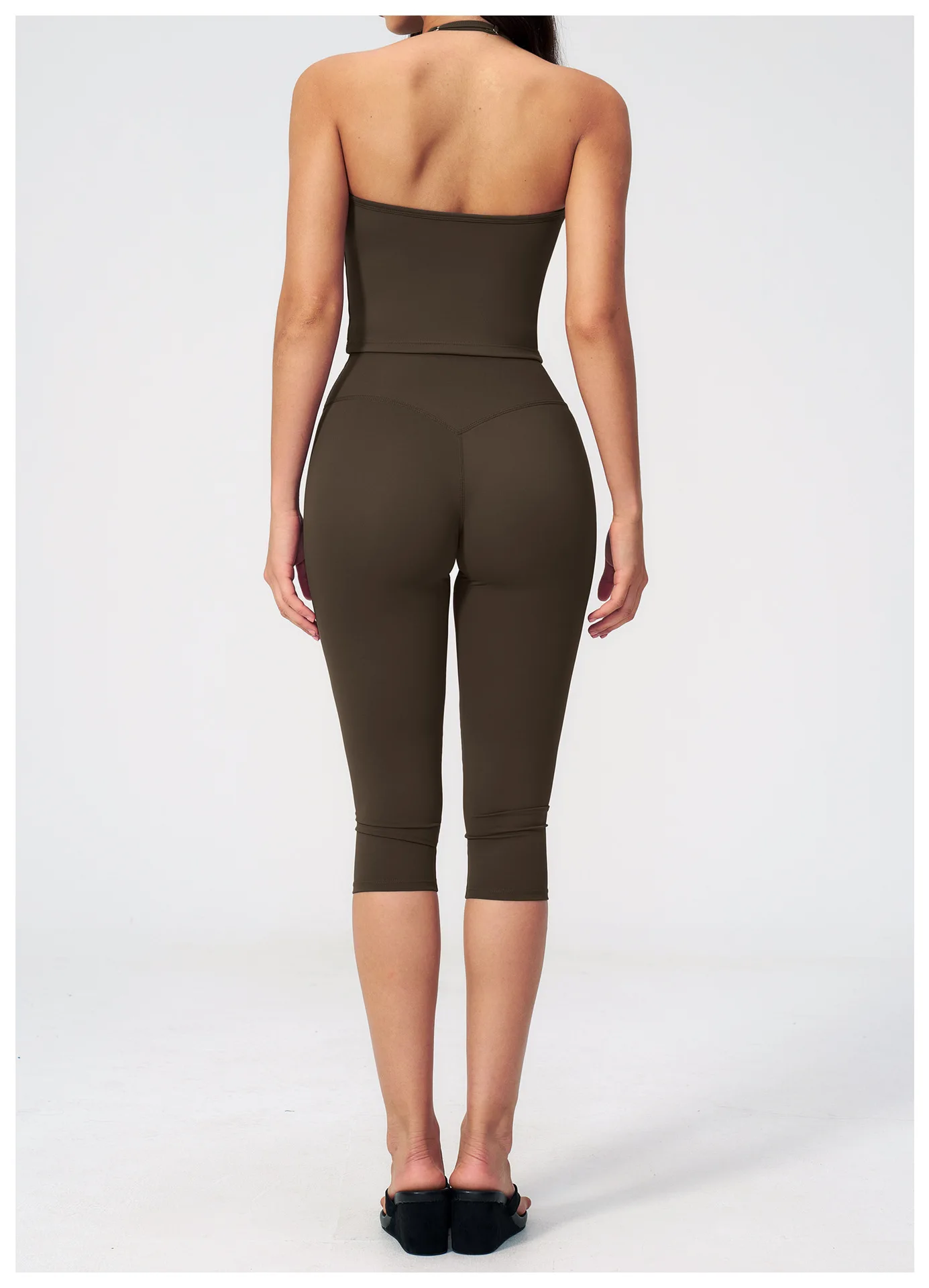 Women Tracksuit Yoga Set 2PCS Sports Set Short Sleeve Fitness Outfits Workout Clothes Running Capri Pants Gym Suit Athletic Wear