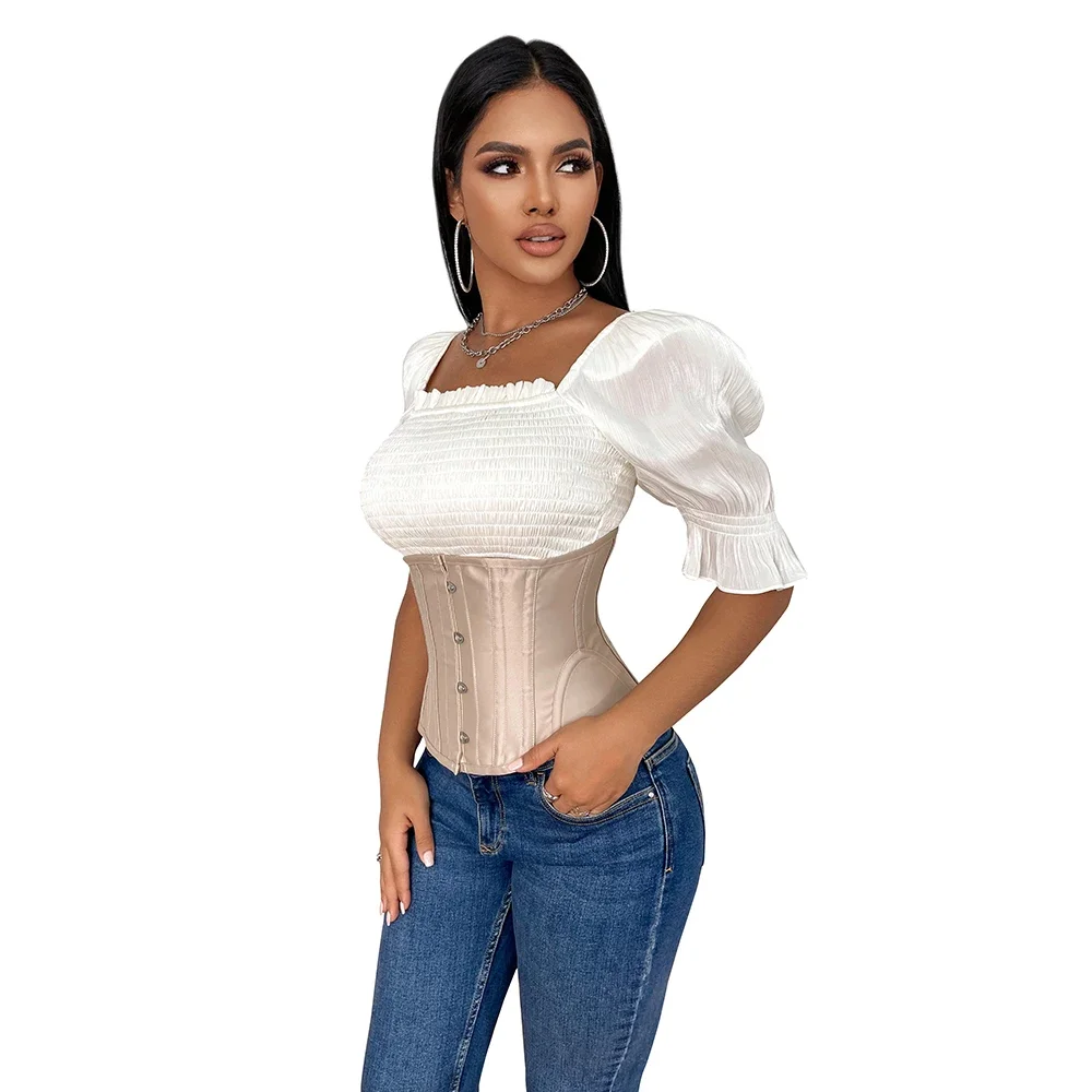 Height 24.5CM Steel Bone Underbust Corset Women Waist Cincher Shapers Plus Size Korset