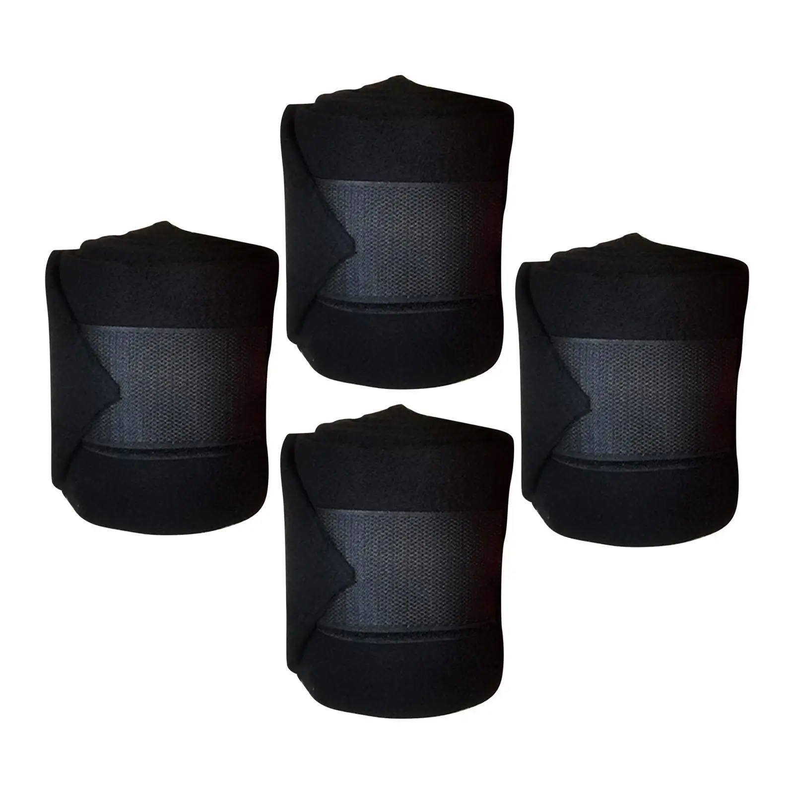 4x يلتف ساق الحصان رشاقته معدات ركوب الفروسية الدافئة المحمولة الحصان طماق التفاف مزدوجة الوجهين حماية ساق الحصان