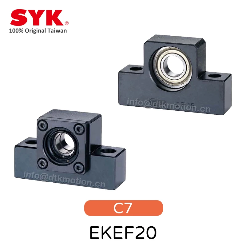 SYK Support Unit Set EKEF Professional EK20 EF20 with C7 for Ball Screw TBI 2505 2510 sfu Premium CNC Parts one set Taiwan