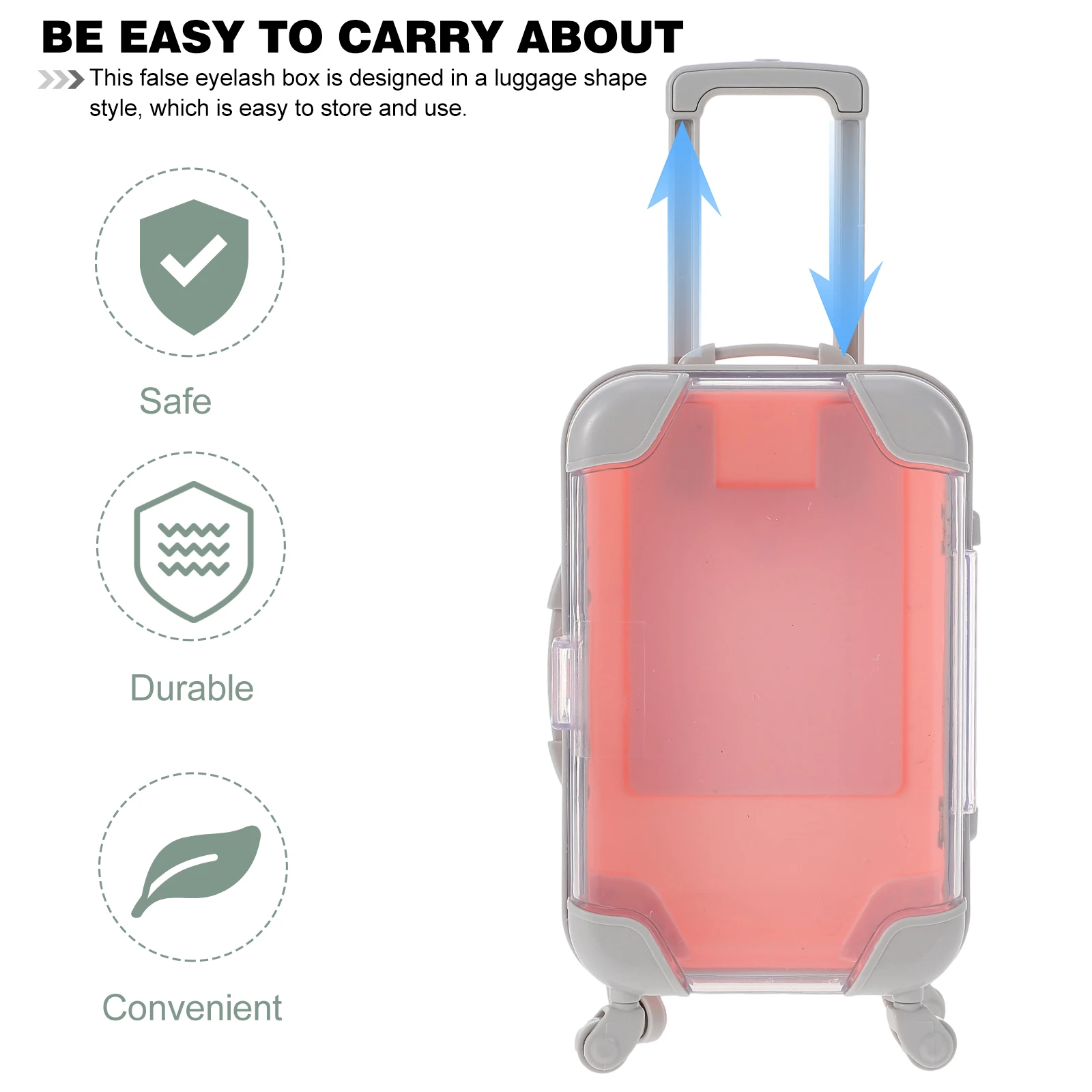 

Creative Eyelash Storage Box Plastic Travel Case for False Lashes Organizer EmptyEyelashCase PackagingBox Makeup Accessories