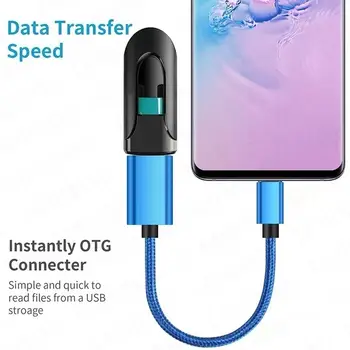 Adaptér USB-C na USB OTG, USB Type-C samec na USB samice, OTG kabel, konvertor pro Xiaomi Samsung MacBook Pro 12 nejlepší prodej Telefony Nokia řady E - №12