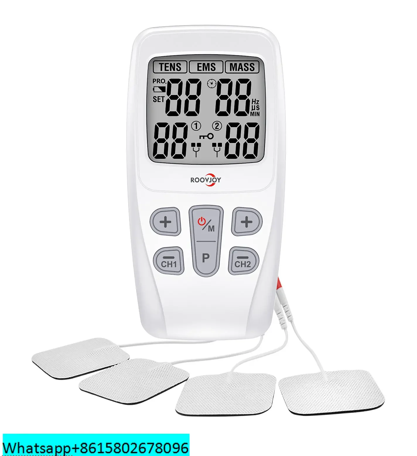 ROOVJOY OTC Tens Unit EMS Muscle Stimulator Pulse Massager