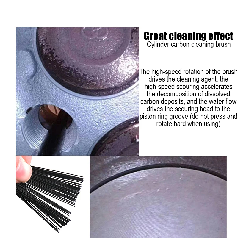 Car Carbon Removal Brush Cleaning The Engine Cylinder Brushes Free Dismantling and Cleaning Tool for Combustion Chamber