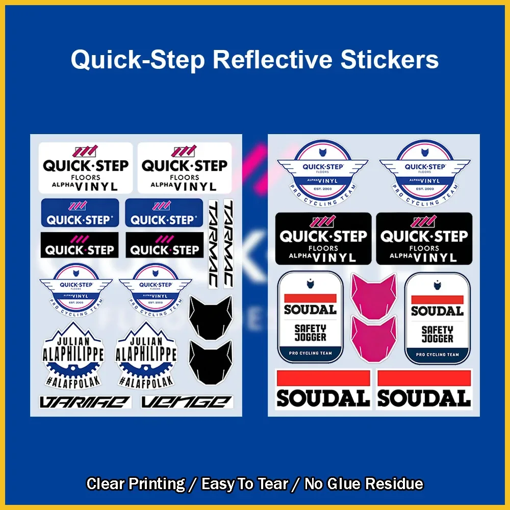Quick Stop Reflective Stickers for Bicycle Frame Motorcycle Body Helmet Waterproof Self-adhesive Bike Decor Decals Accessories