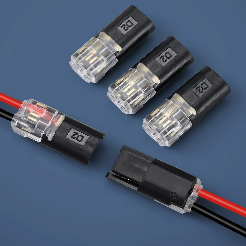 100/200pc 2Pin Way Plug Waterproof Electrical Connector Car Wire Cable Automotive Electrical Connector Strip Terminal Connection