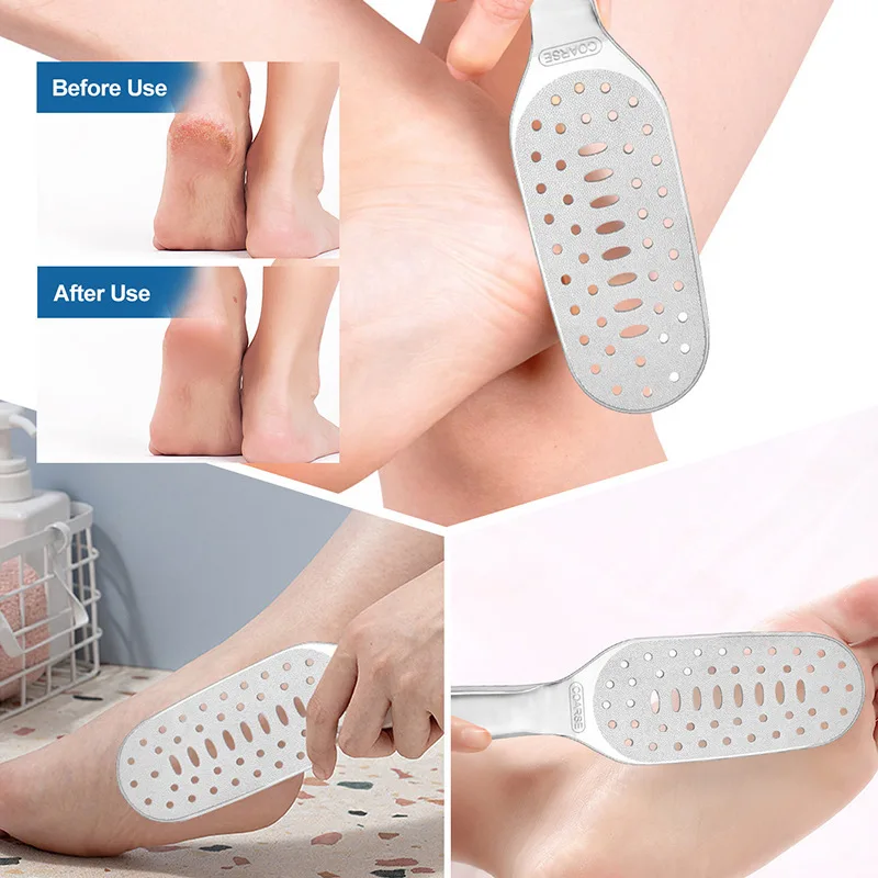 

Профессиональные хлопья для удаления ног из нержавеющей стали, серебристые, окрученные, очиститель для кутикулы, средство для удаления педикюра, моющиеся инструменты для ухода за ногами