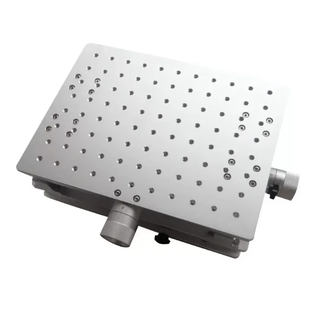 Manual XY Displacement Stage, 300X220X100mm 2D Worktable, XY Moving Sliding Table for Laser Marking Machine