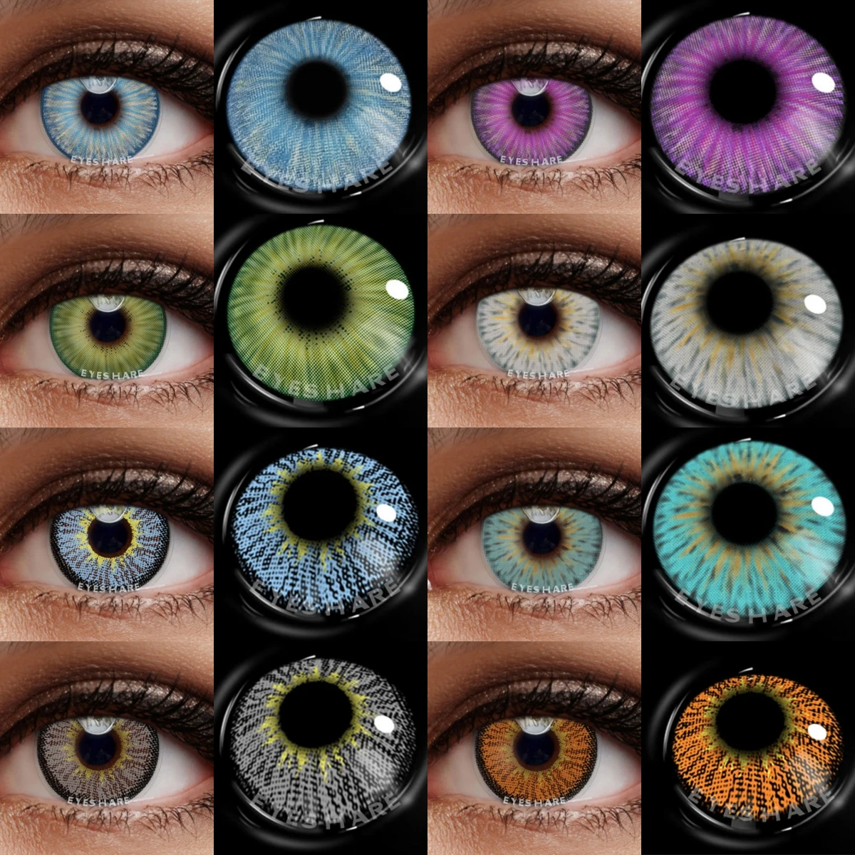 EYESHARE Halloween Farbige Kontaktlinsen 1 Paar Cosplay Blau Make-up Kontaktlinse Grün Verrückte Kontaktlinsen Anime Beauty Lens