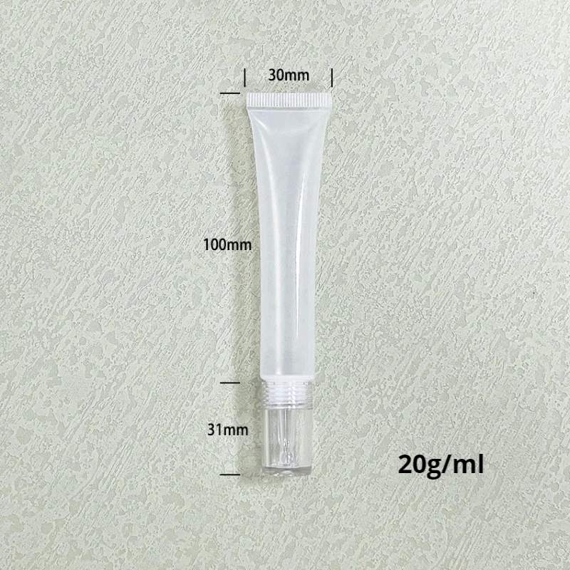 Clear Squeeze Tube Dropper Nozzle with Cap 20ml Empty Package for Eye Cream/lotion/serum Set for 10-50Pcs Wholesale