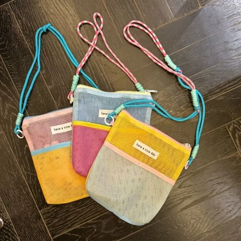 

Summer Mesh Cross Pouch Luxury Designer Mobile Phone Bag New Crossbody Bag Shoulder Purse Fashion Designer Women's Handbag