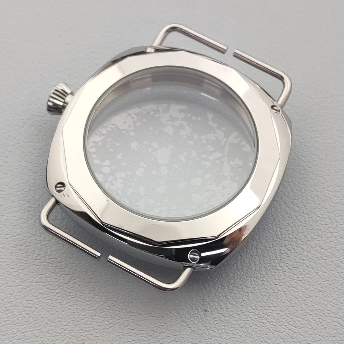 45mm 316L Stainless steel Watch case Polished Back Clear Watch accessories suitable for ETA6497 ETA 8498 ST 3600 ST3621 Movement