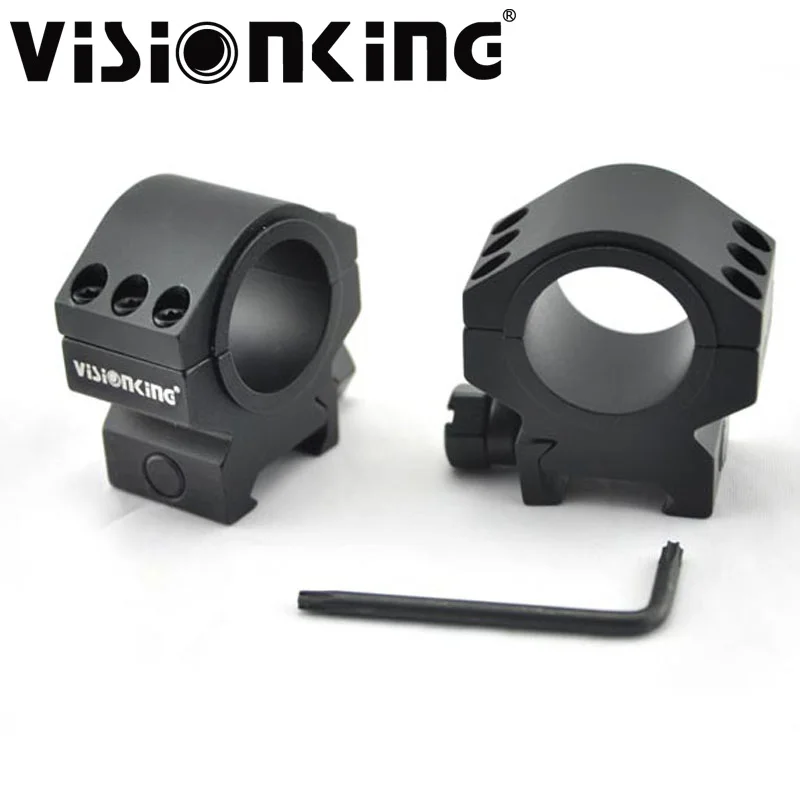 Visionking antiurto 25.4mm 30mm cannocchiale da puntamento anello di montaggio in alluminio 21mm guida mirino ottico per. 223 .308 .50 Cal Tube Rail