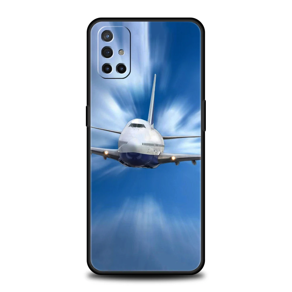 Aircraft Plane Airplane Luxury Phone Case For Oneplus Nord N100 N200 N10 10 7 8 9 7T 8T 9R 9RT 10R CE 2 Z Pro 5G Silicone Cover