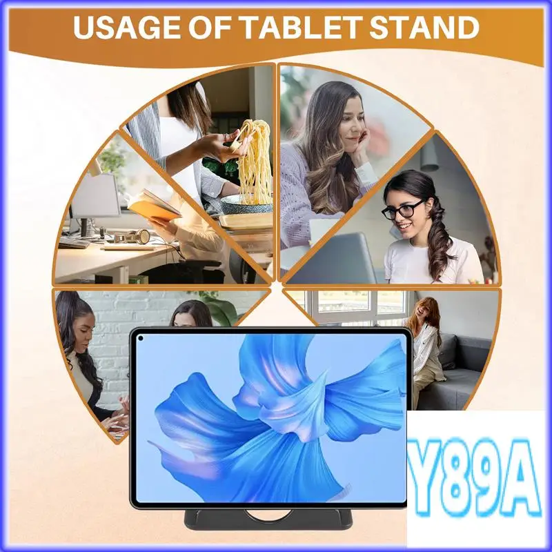 GO-Tablet Support de bureau Portable Double Support pliant adapté pour Iphone Ipad Samsung Huawei Support de tablette