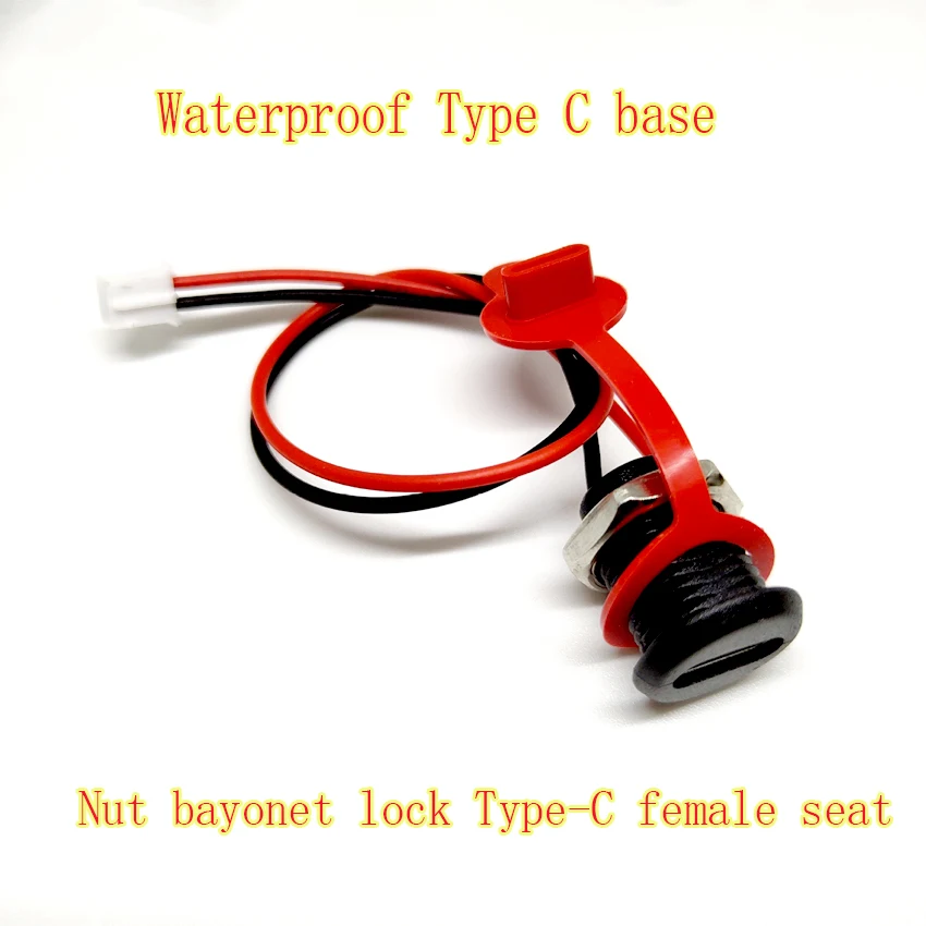 

1Pcs USB Connector Type-C Waterproof with PH 2.0 Nut locking Plate Female TPC Waterproof High Current Fast Charging Jack Port