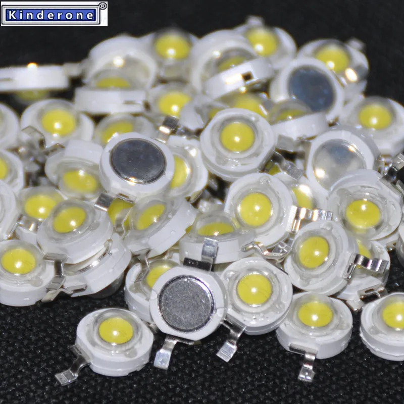 100pcs 1W LED Diode 1 Watt High Power Chips LED Diod White Light-Emitting-Diodes 1-Watt White 110-120 lm LED Beads LED 1W White