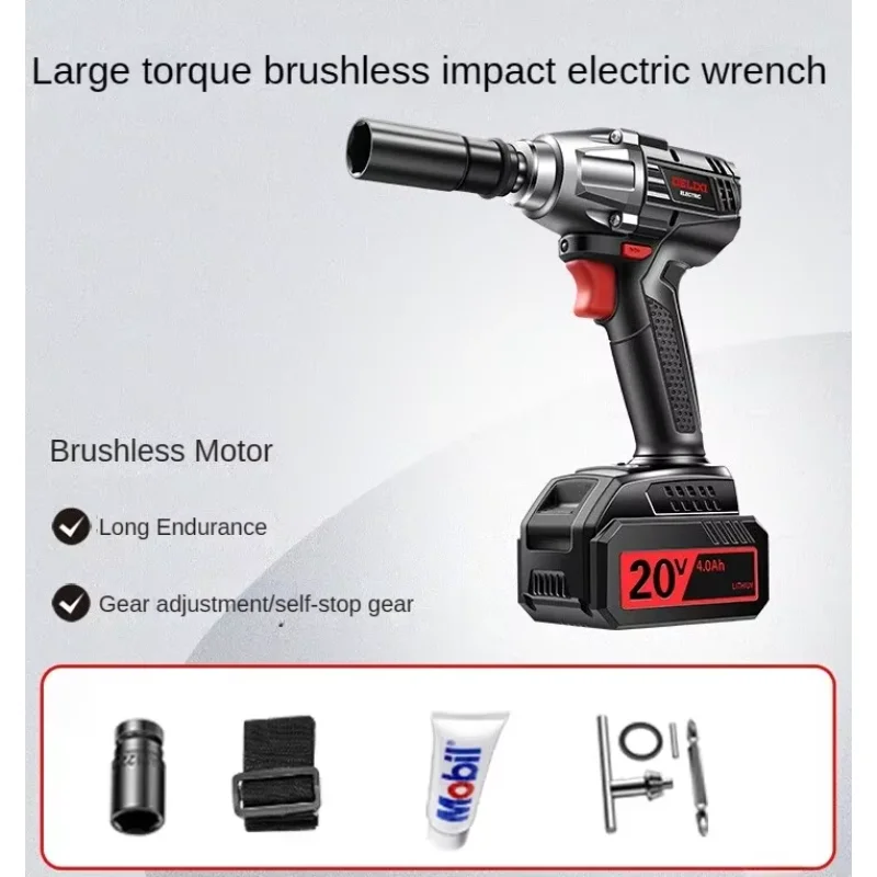

High Torque Electric Wrench with Brushless Motor and Lithium Battery for Auto Repair and Maintenance