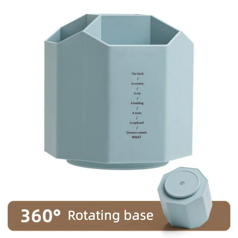 Personalized Creative Desk Pen Case Rotation Multi-function Large-capacity Desktop Storage Box for Student Office Pen Holders