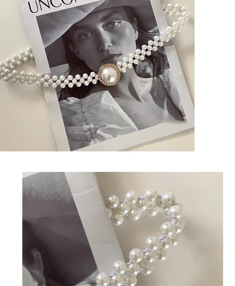 Eleganter Elastischer Perlenkettengürtel für Damen, Hochwertiger Modischer Gürtel für Herren, Trendiger Gürtel für Kleider und Alle Kleidungsstücke – Detail 7