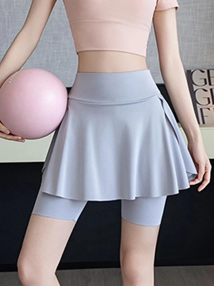 Jupe-pantalon taille haute doublé en peau d'arche pour femme, collant de course, de Yoga, de sport, de cyclisme, de levage des fesses, automne et hiver